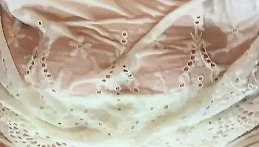 Piss down her throat while she sucks dick
