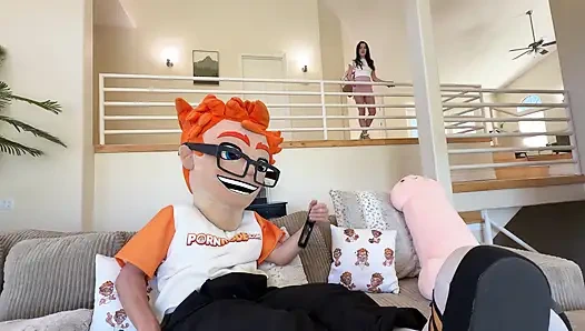 My New Shaved Petite Stepdaughter Becca Blair Gave Me An Amazing Footjob Then Rode Me Hard On PornDudeCasting