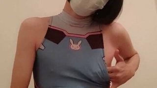 D.va Cosplay masturbiert mit einem Dildo jcd madzmoto sun