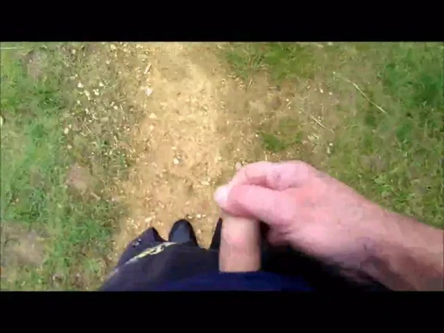 Walk and wank at lake