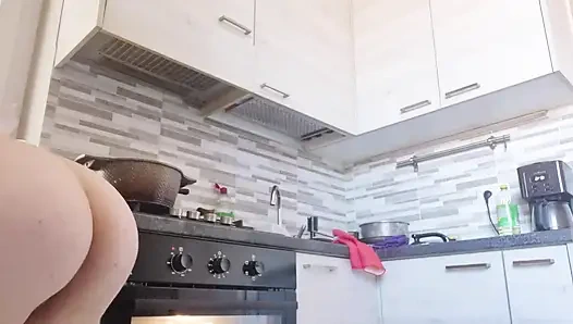 Naughty Hottie in the Kitchen