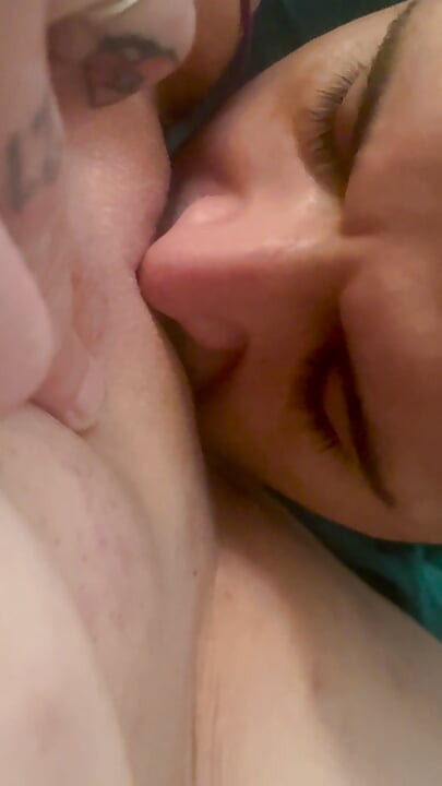 Sexy Latino man eat pretty tattooed women