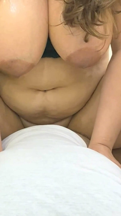 Neighbors Cheating Wife With Beautiful Big Tits Bouncing Her Huge Boobs On My Cock While Oil Dripping From Her Big… | Clip 1