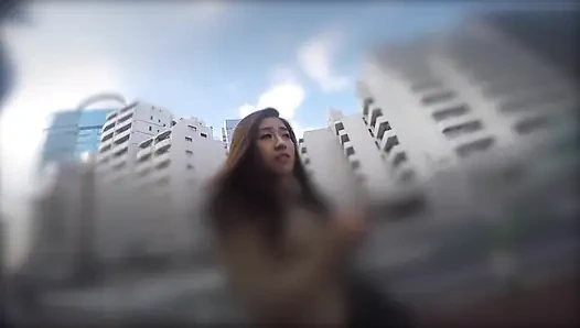 A072B02 Fair-skinned slender beautiful wife leaks out silent moans to the pick-up master's technique