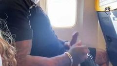 Irish Lad jerking of on a plane