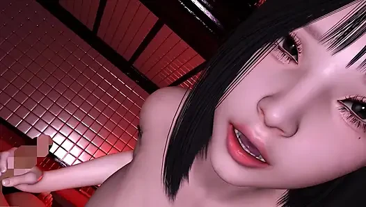 3D japanische schlampe mit riesigen möpsen hat einen hardcore-sex mit großem schwanz