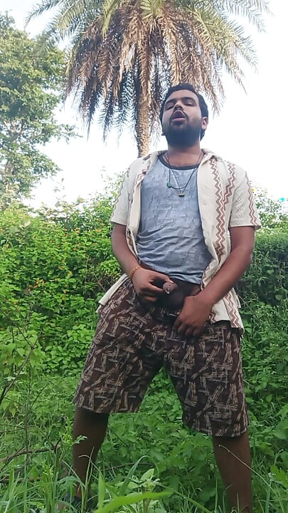 Suddenly in morning my cock feel very horny that's why I come to forest to alone fun