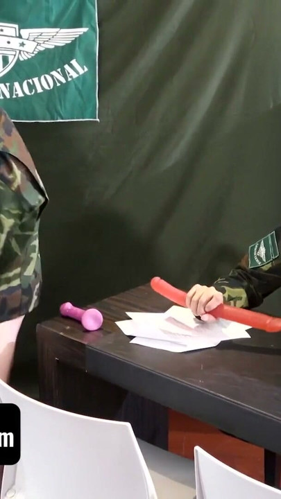 Latin Army Catches Private Playing With a Dildo & Fucks Him With a Bigger One | Clip 1
