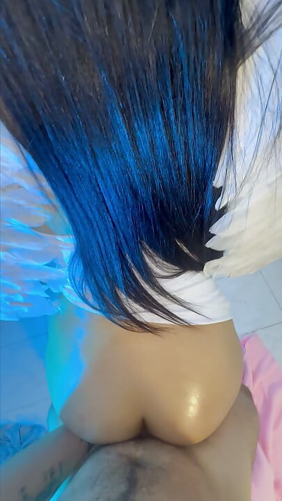 Halloween Special: Oiled Ass Angel Bounces On A Thick Cock In Pov