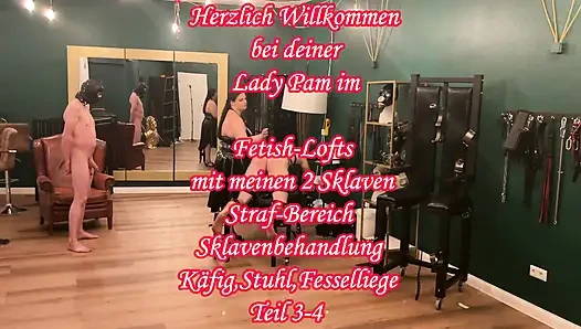 Latex Dommes Stretch Bound Slave's Ass Wide Open