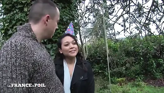 Casting in the Street of a Pretty Young Woman Getting Her Ass Plugged