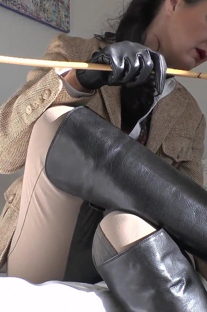 Licking Boot Soles Before the Cane Dances! Lady Victoria Valente