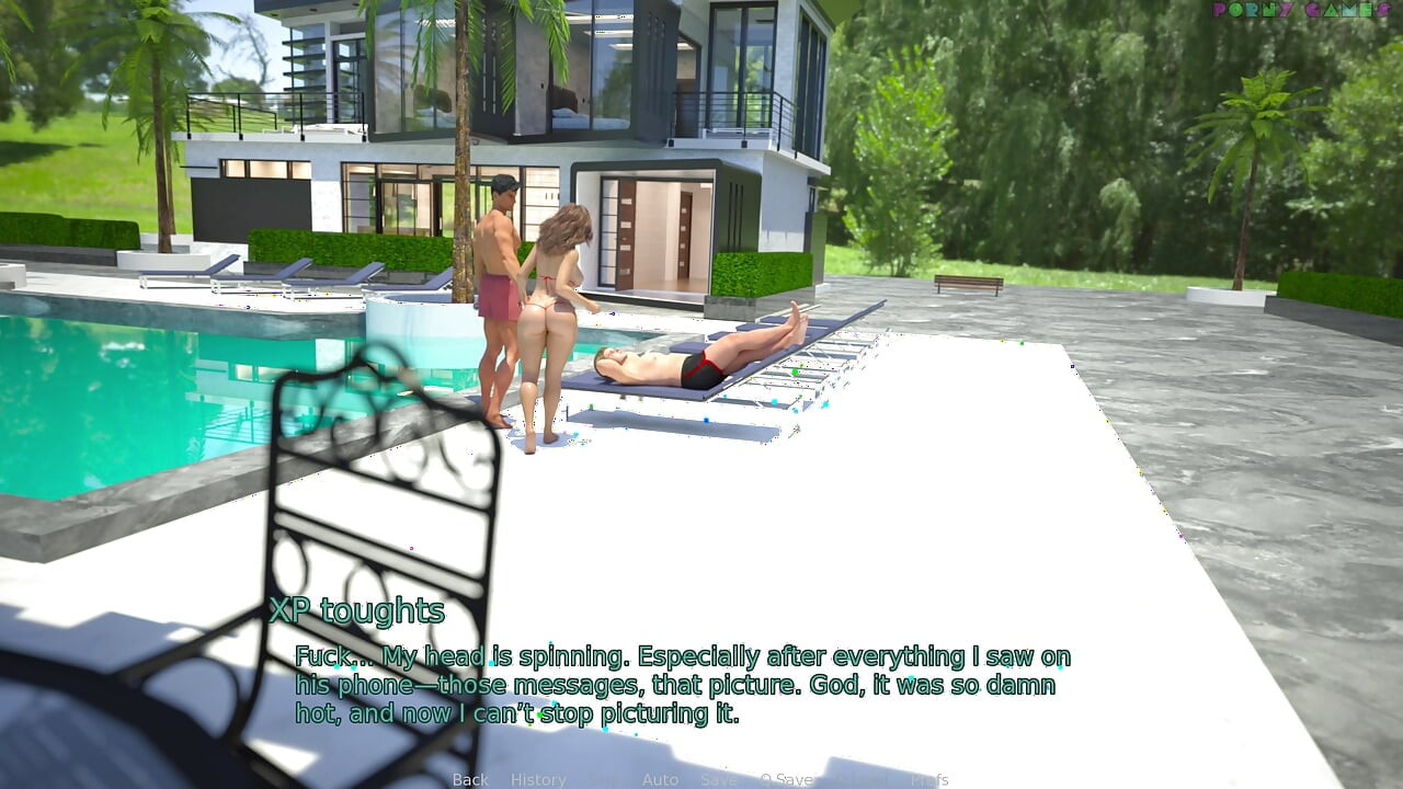 Soția mea curvă italiană de Hornydogstudio - petrecere la piscină, orgasm anal 3