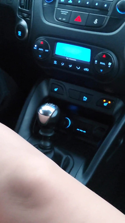 Hot milf in stockings seduces a taxi driver in the car | Clip 3