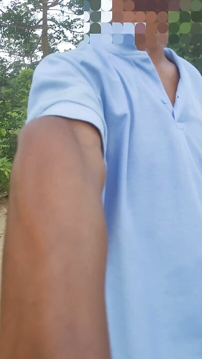 Brazilian gay Anal masturbation at outdoor place