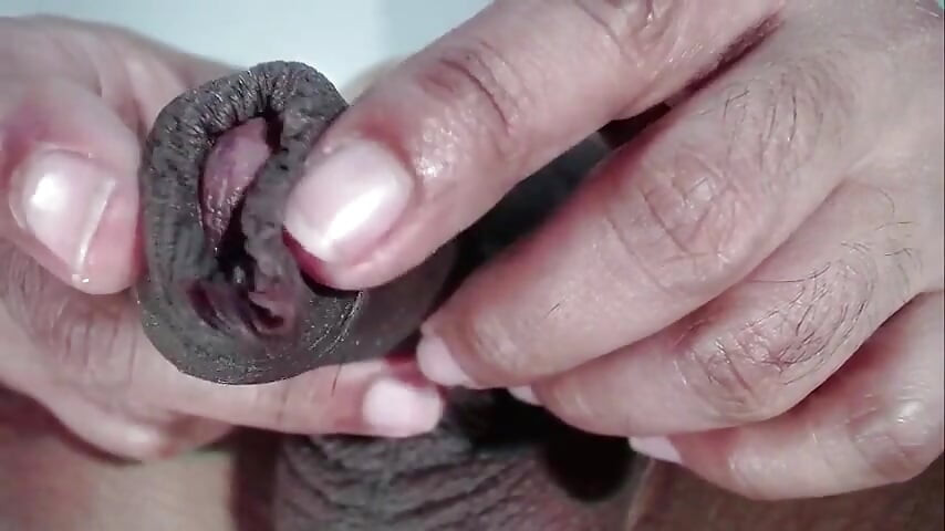 Big Black Wet Foreskin