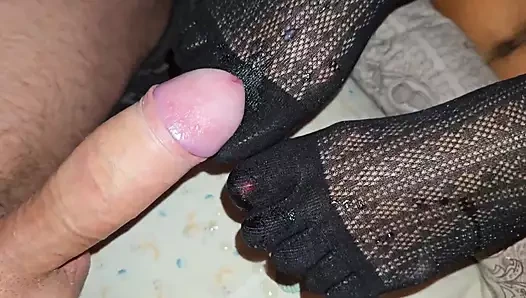 Stepmom Fucks in Socks with Five Fingers