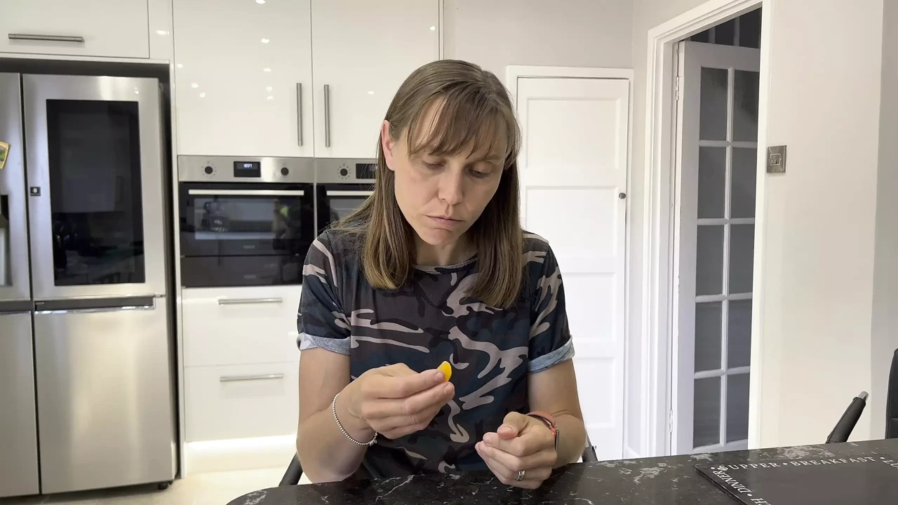Seductively Eating an orange