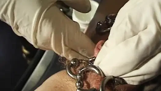 Pierced Pussy Subb From France Fingered by Domina