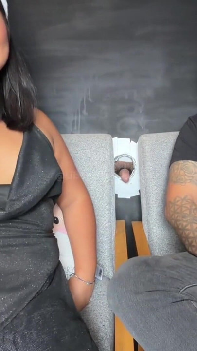 WIFE IS SHARED BY HER HUSBAND TO BE FUCKED IN A GLORY HOLE | Clip 1