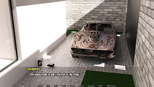 Grandma's house: I can't believe she sits on me like that.