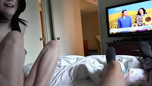Waking Up To Ivy Aura's Tight Asian Pussy - Handjob, Blowjob, Rough Riding & Thick Creampie