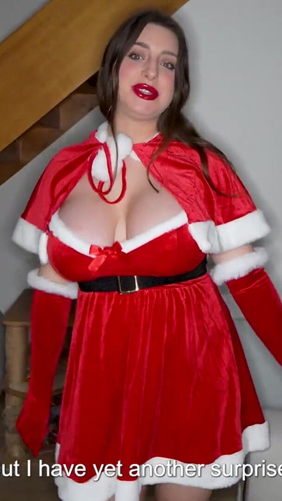 A French Santa Claus with Huge Tits Gets Pounded On Christmas Eve !!! | Clip 1