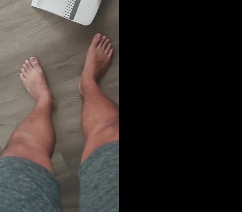 Barefoot POV Sweeping Floors W Music
