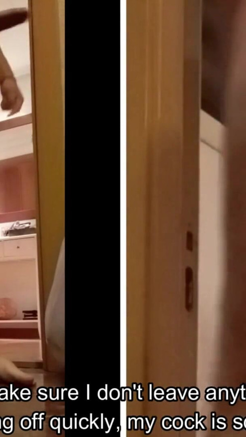 成熟した本物の毛むくじゃらの非常に才能のある裸の隣人が、アパートのゴミを捨てている巨大な勃起をしています。 | クリップ 2