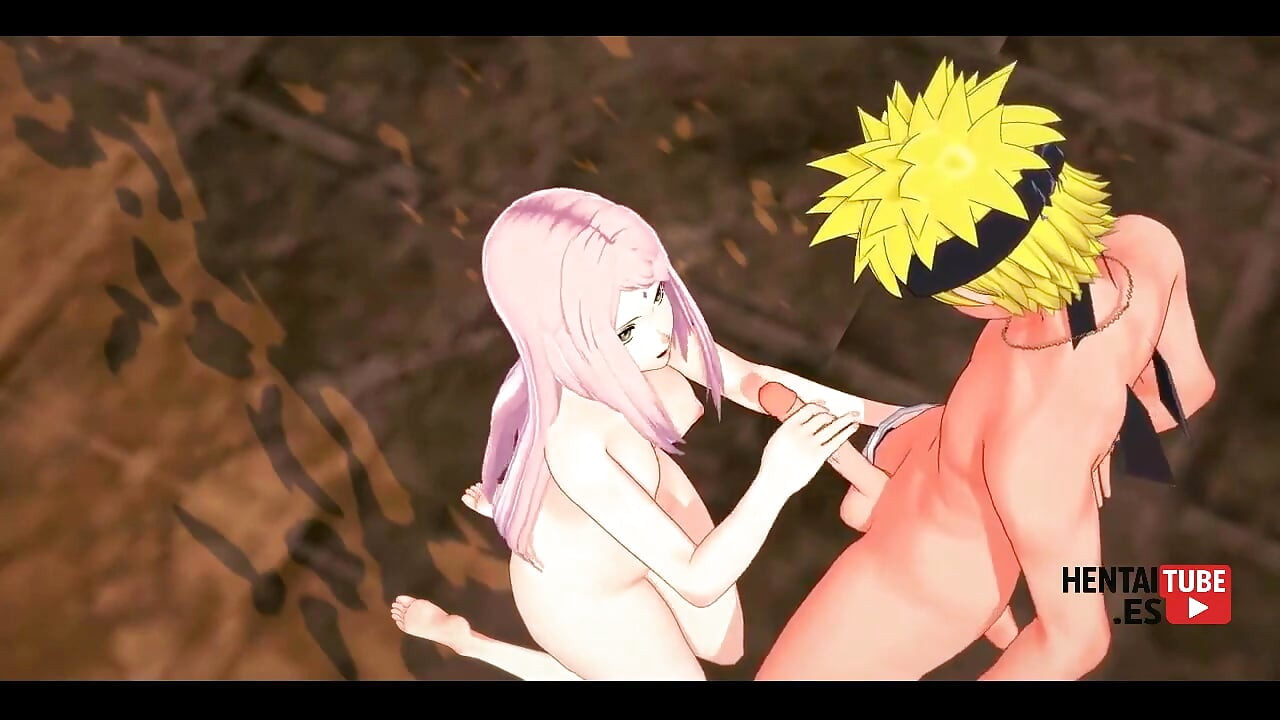 Naruto Hentai - Sakura Gives Naruto a Handjob and Then Fucks Him - Asian Japanese Manga Anime Hentai 3D Porn
