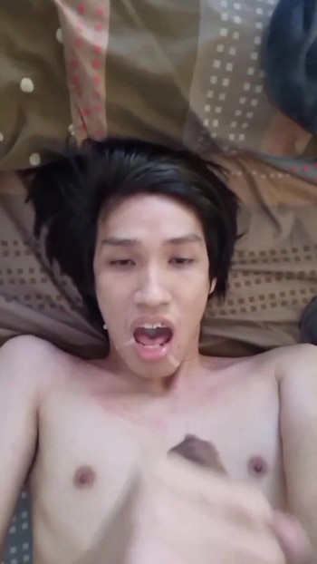Epic moment from "FagTeetajet Thai Gay Drinking my own cum, cumming in my face"