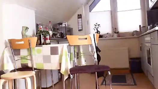 Blonde Teen Rides a Dildo