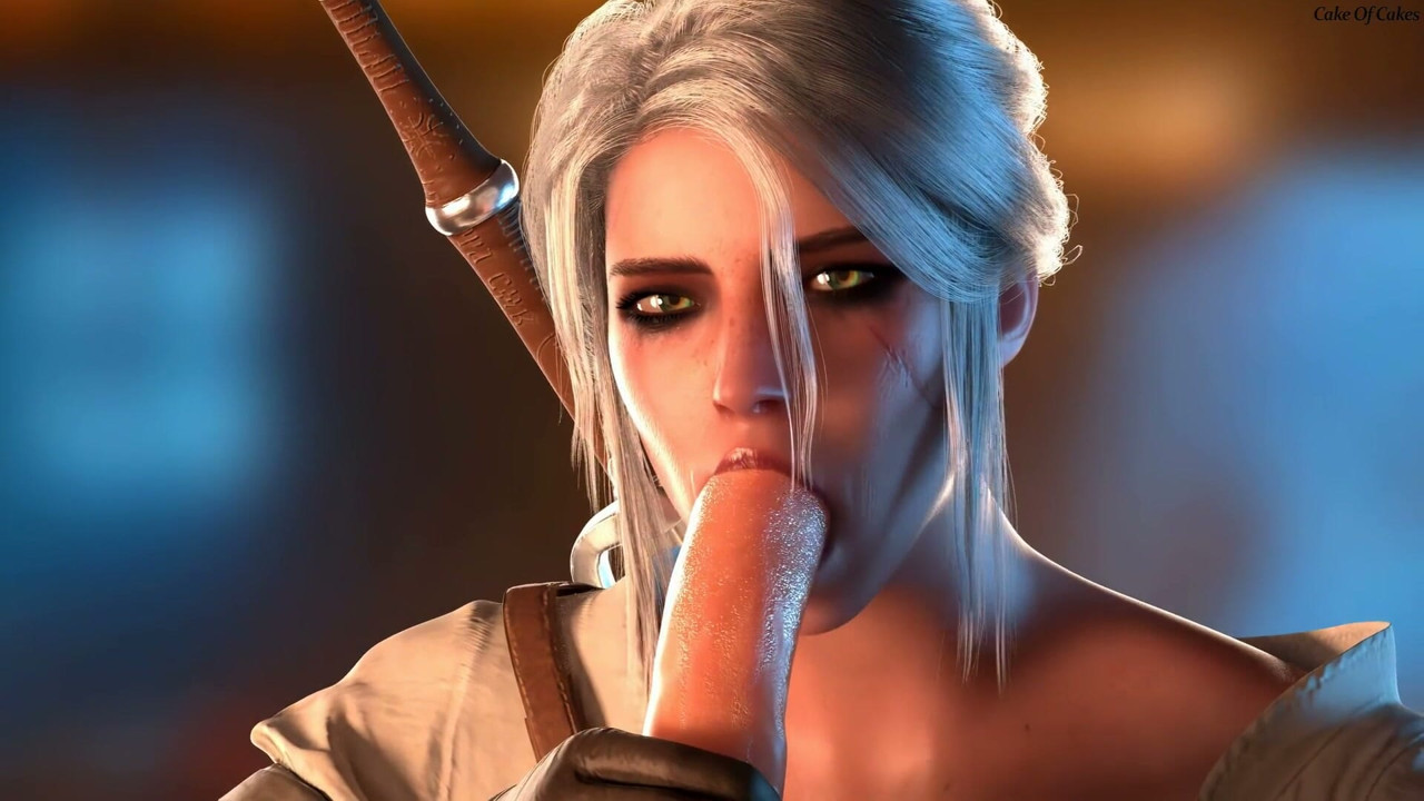 Ciri heals a cock by sucking it