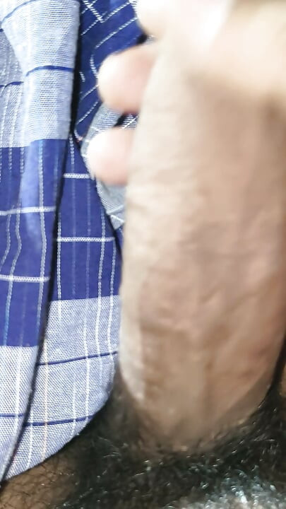 Village boy wearing lungi long black penis