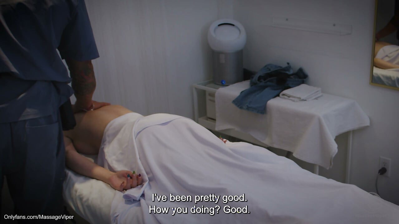 Cute girlfriend goes to the spa for a massage and gets more than she bargained for