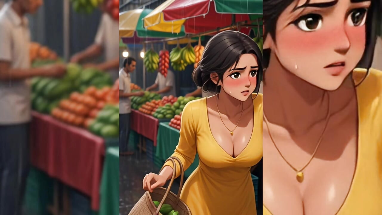 Indian Bhabhi Grouped & Fucked Hard by Her Old Disgusting Muslim Neighbour in Busy Market