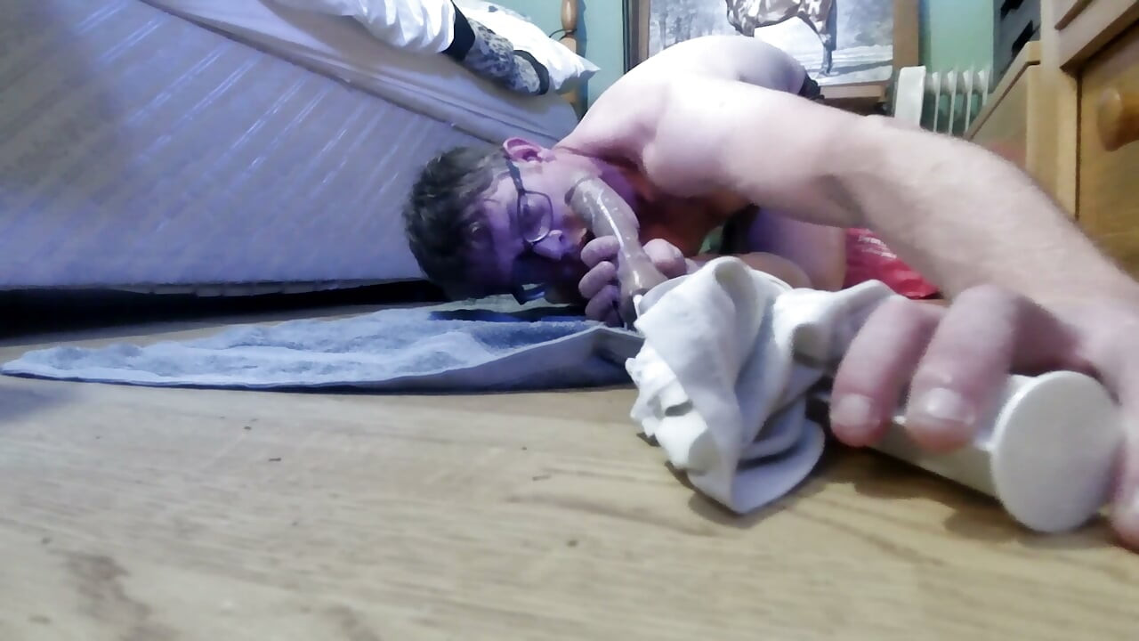 Sucking a Dildo Until It Squirts