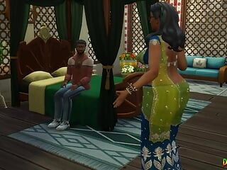 Une mamie indienne sexy a partagé le lit de motel avec moi