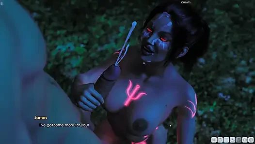 James lagi asik seks threesome sama dua gadis nakal di hutan