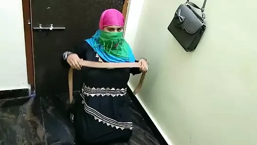 Hijab girl hard job by hindu