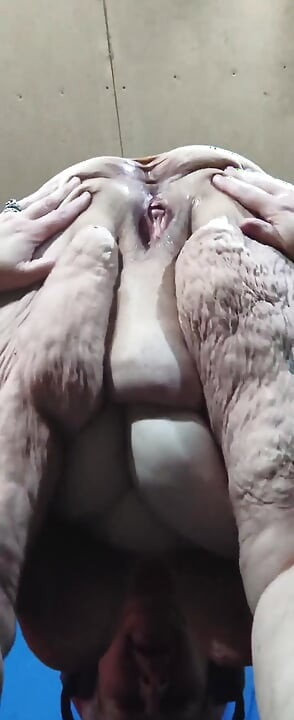 Damn Bent Over That Pussy Wide Spread Standing up Shes Squirting Like a Man Helicoptering His Dickhead