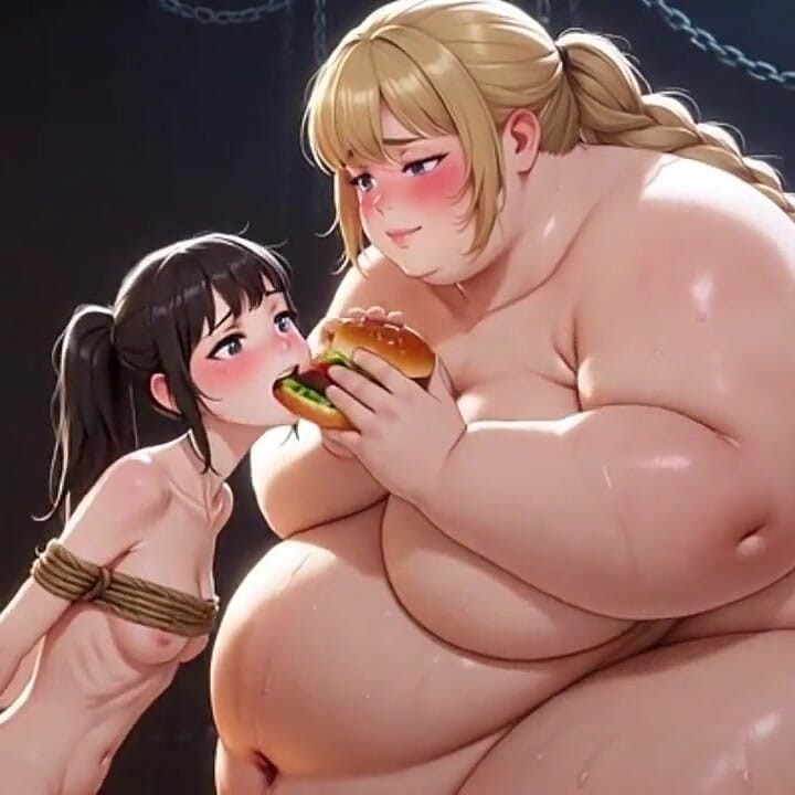 SSBBW Feederism: Humiliating and Fattening Her Skinny Slave