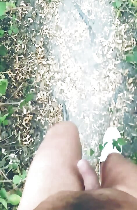 POV Naked Walk in the Woods