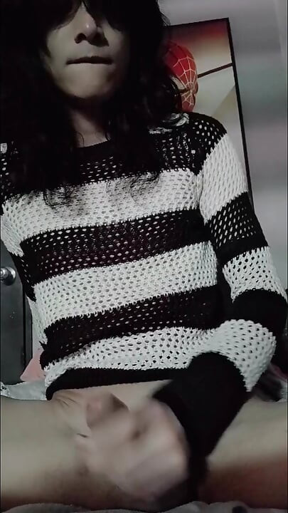 Tiny Femboy Cumming on a sweet cake