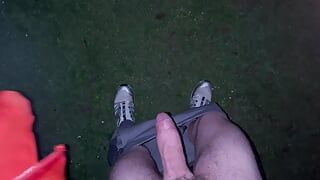 Horny jerked off in a Dusseldorf park
