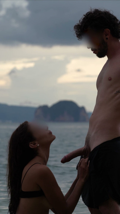 She Milks Him Public - Cum in Mouth | Clip 1