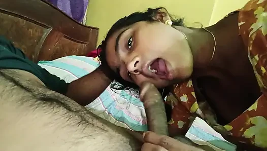 Desi indische ehefrau im gelben kleid reitet schwanz - selbstgedrehter blowjob & cowgirl-sex