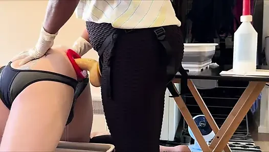 Fucking pig hole making fist boy squeal