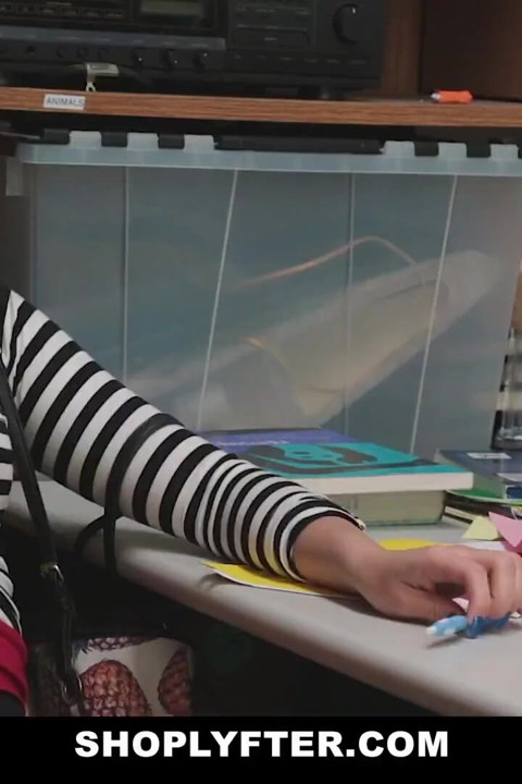 Tiny Teen Naiomi Mae Caught Shoplifting and Taken for Strip Search