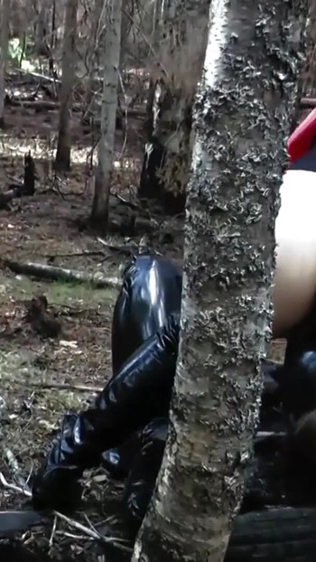 Key moment from "My Latex FemDom (very old) movies. Rubber Catsuits and Verbal Humiliation with JOI (Arya Grander)"
